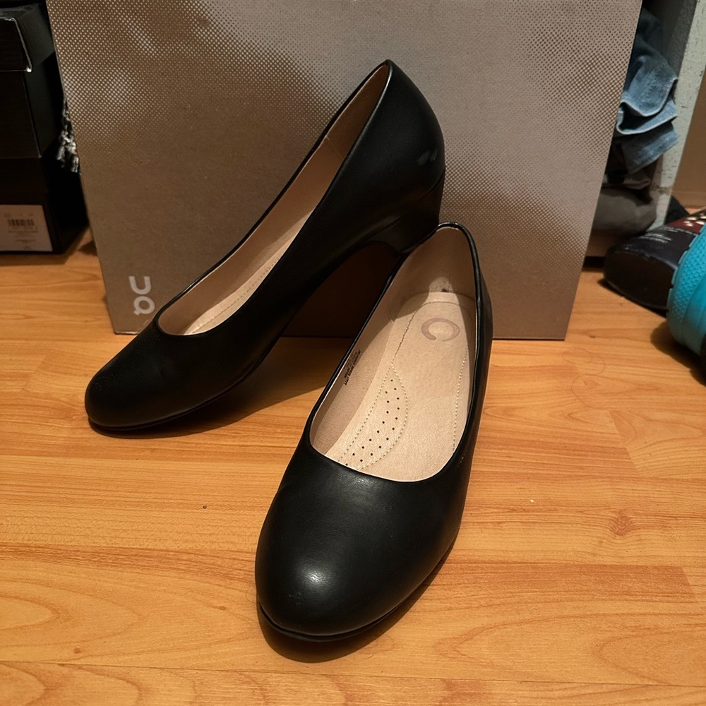 Black low heels